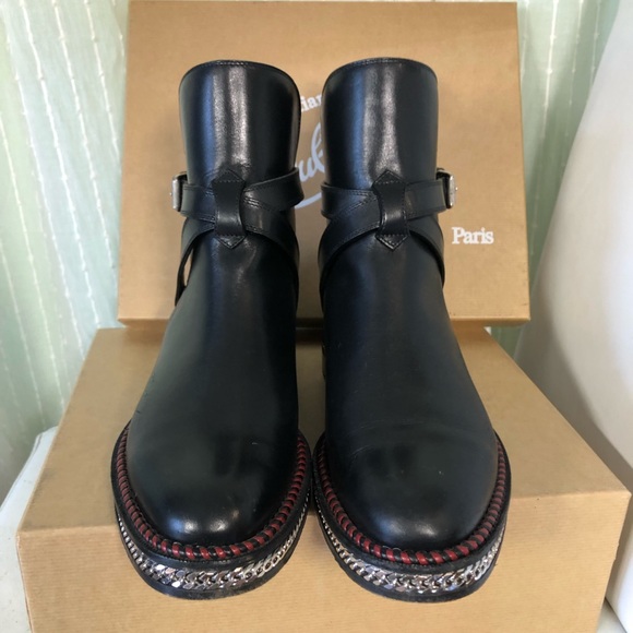 Authentic Louboutin black leather Chelsea boot size - Picture 4 of 16